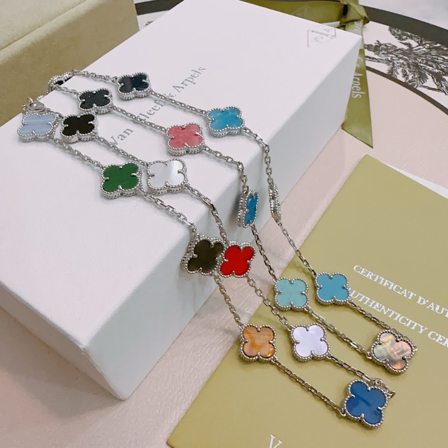 Van Cleef & Arpels Multicolor Alhambra Necklace